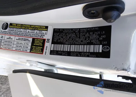 2022 Lexus Es 300H Luxury from USA, damaged, VIN 58AEA1C12NU018372